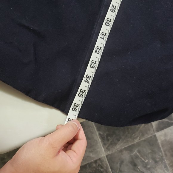 Unisex Dark Navy Long Coat 100%  Wool - Picture 5 of 10